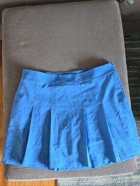 Lady Hagen Bright Blue Pleated Mini Skort Sz 12